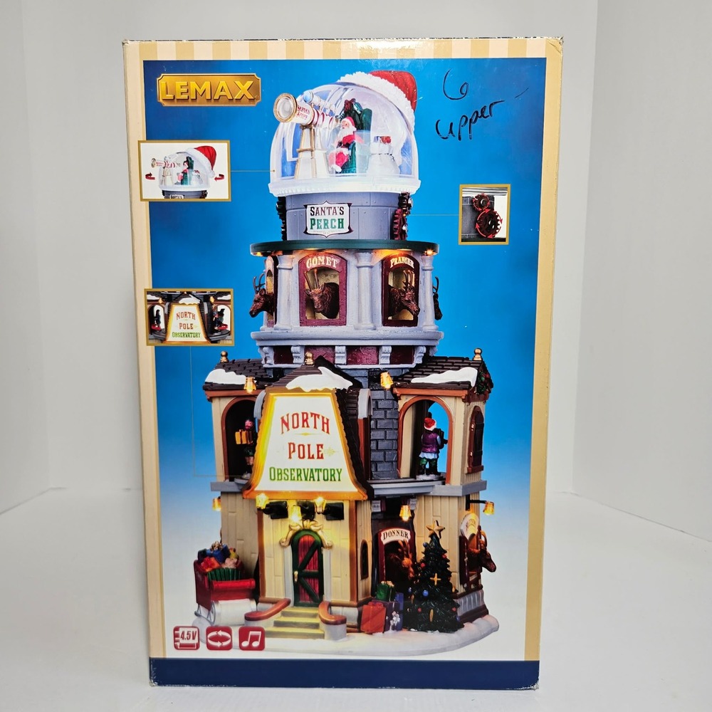 Lemax Sights Sounds North Pole Observatory Christmas Village Animated 65132